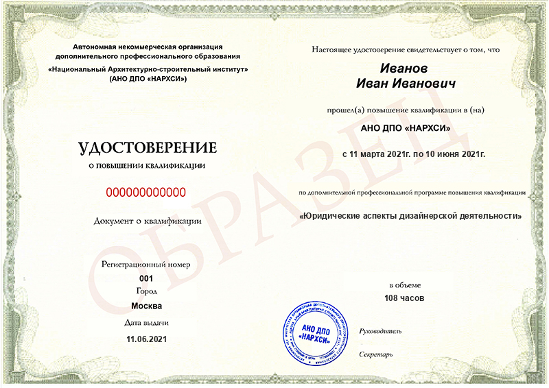 Диплом – Юридические аспекты дизайнерской деятельности